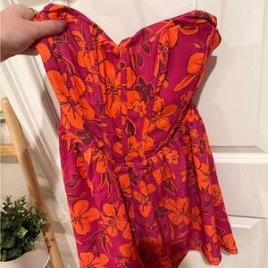 Hello Molly Pink and Orange Romper